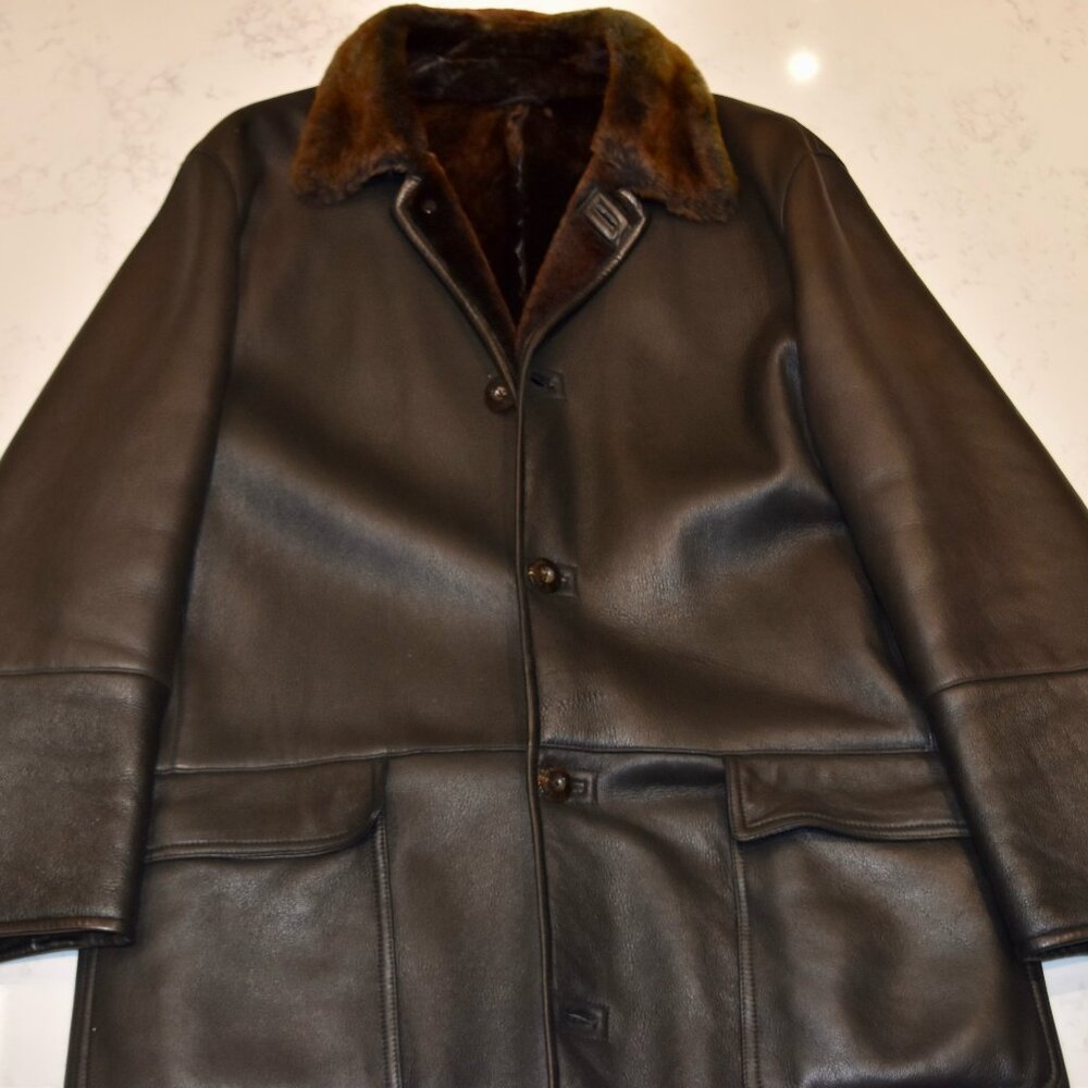 Bruno Magli 100% Shearling Coat 42S